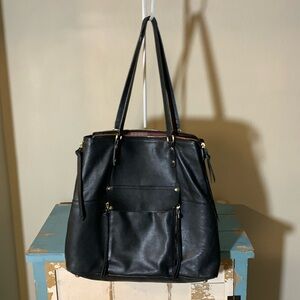 EUC Kooba Black 100% Leather Tote Bag
